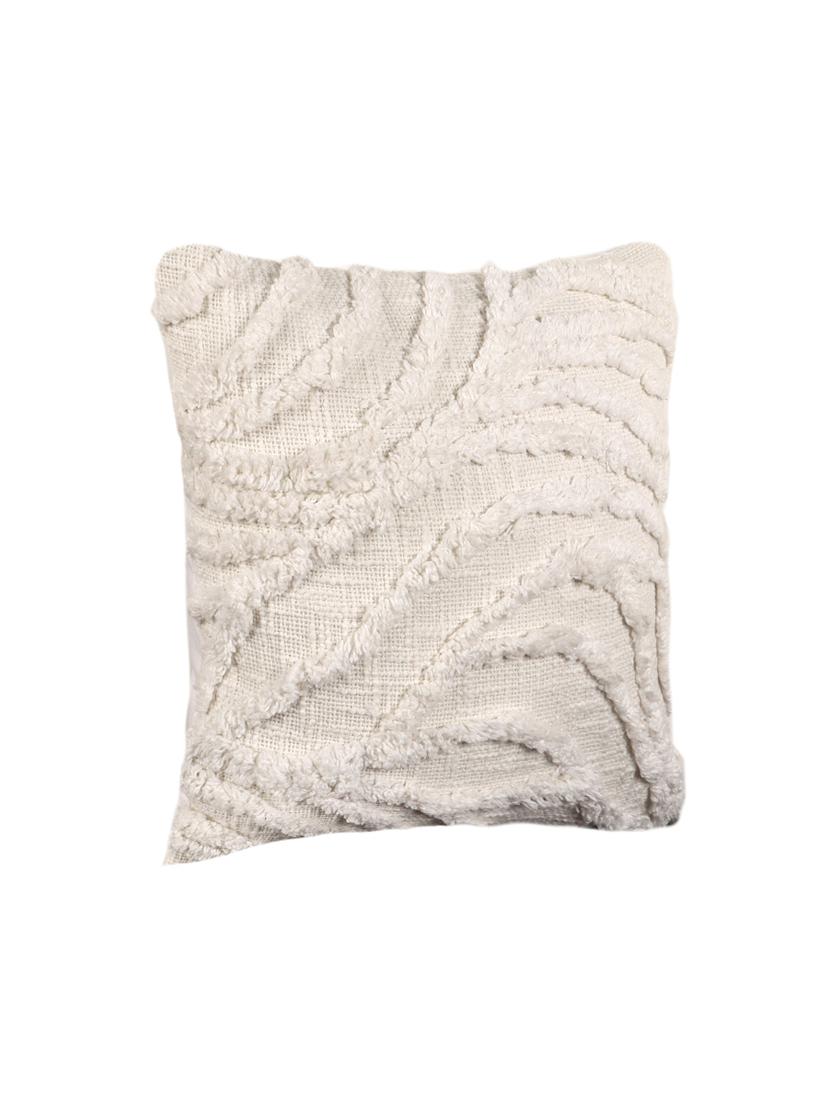 ambbi collections cotton slub tuffted cushion cover 16 x 16 inches in cotton , set of 1 - 17692884 - Standard Image - 2