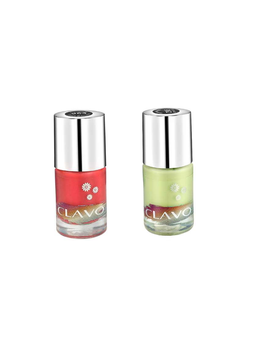 clavo perfect in pastel nail polish - combo of 2 - meadow, love balloon