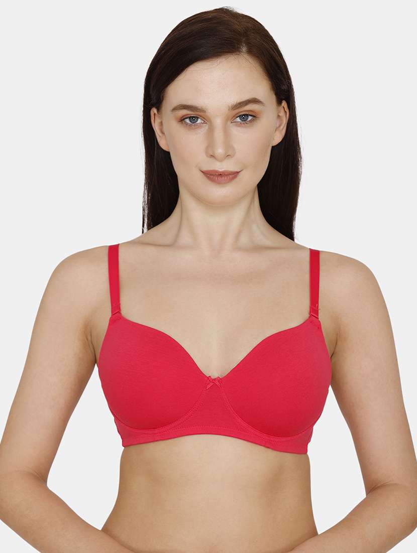 red solid t-shirt bra