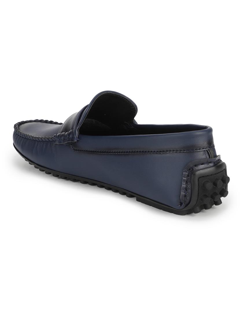 navy pu slip on loafers - 17693859 - Standard Image - 2
