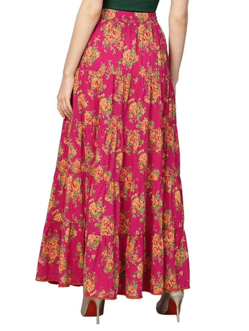 purple cotton flared skirt - 17694611 -  Standard Image - 2