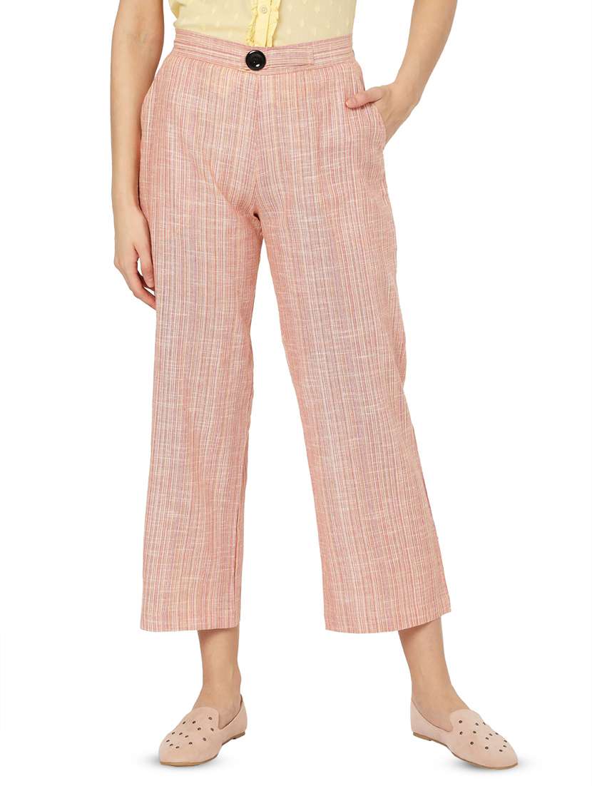 high rise checkered wide leg trouser 