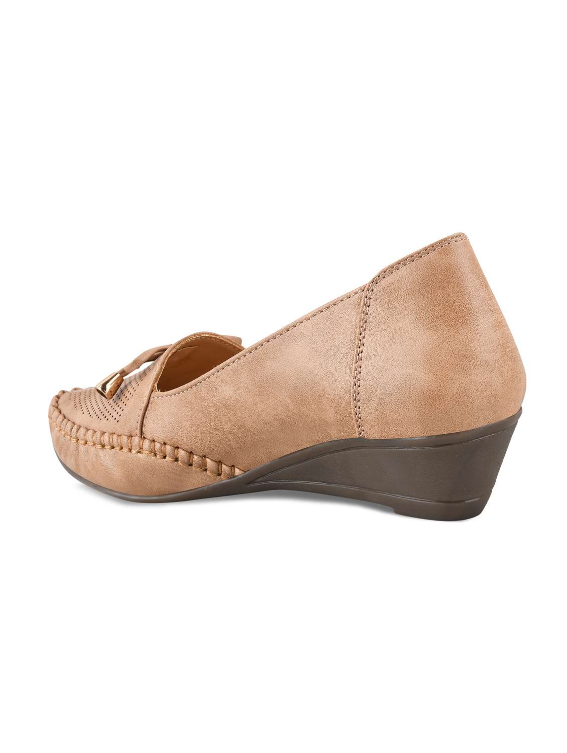 beige slip on  formal shoe - 17694861 -  Standard Image - 2