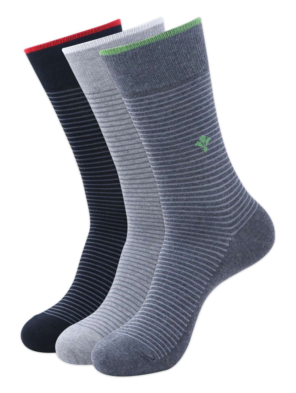 men pack of 3 striped above ankle length sock