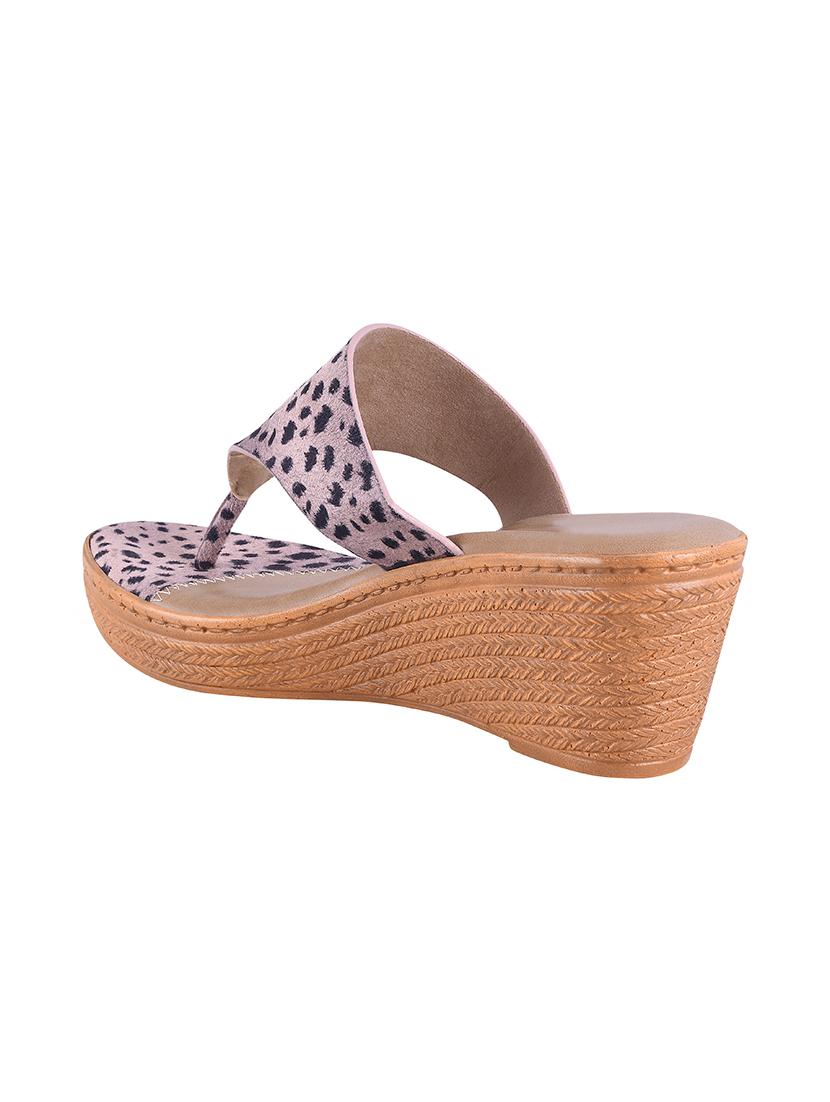 calzado women's beige platform heels open toe slippers - 17695079 - Standard Image - 2