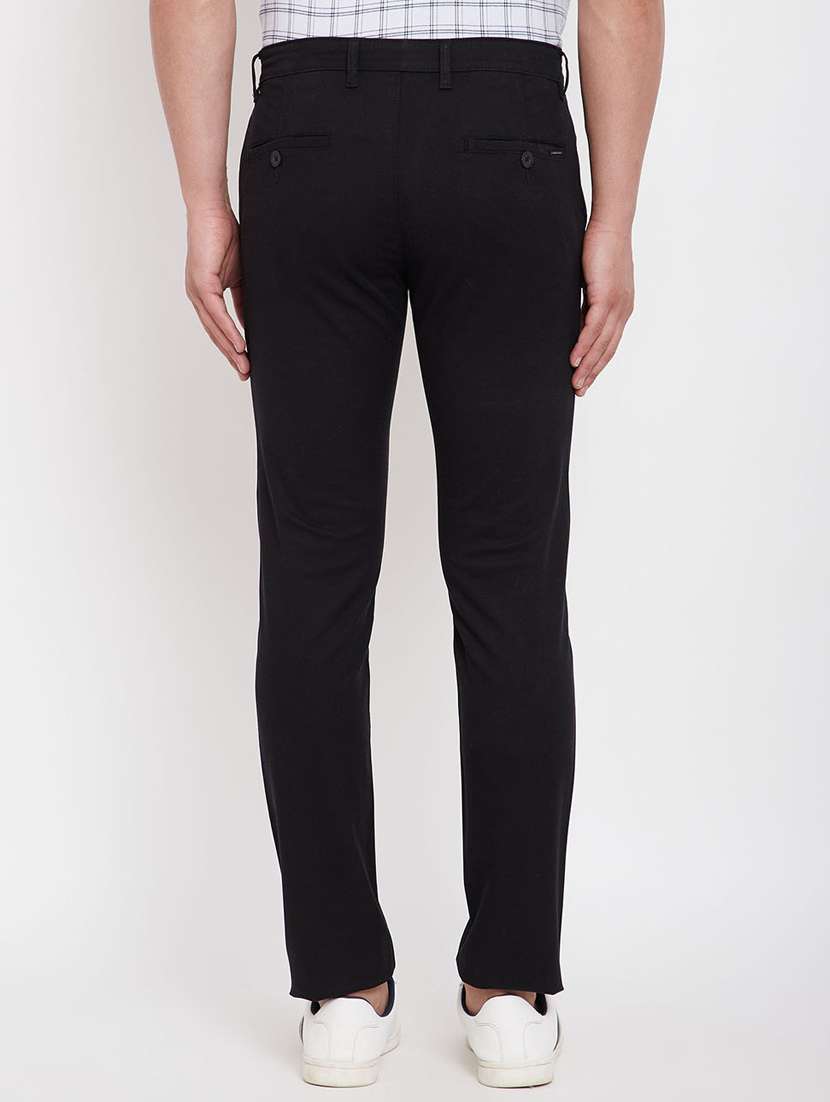 black solid chinos casual trouser - 17695212 -  Standard Image - 2