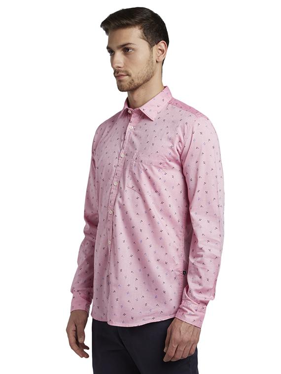 red printed casual shirt - 17696425 - Standard Image - 2
