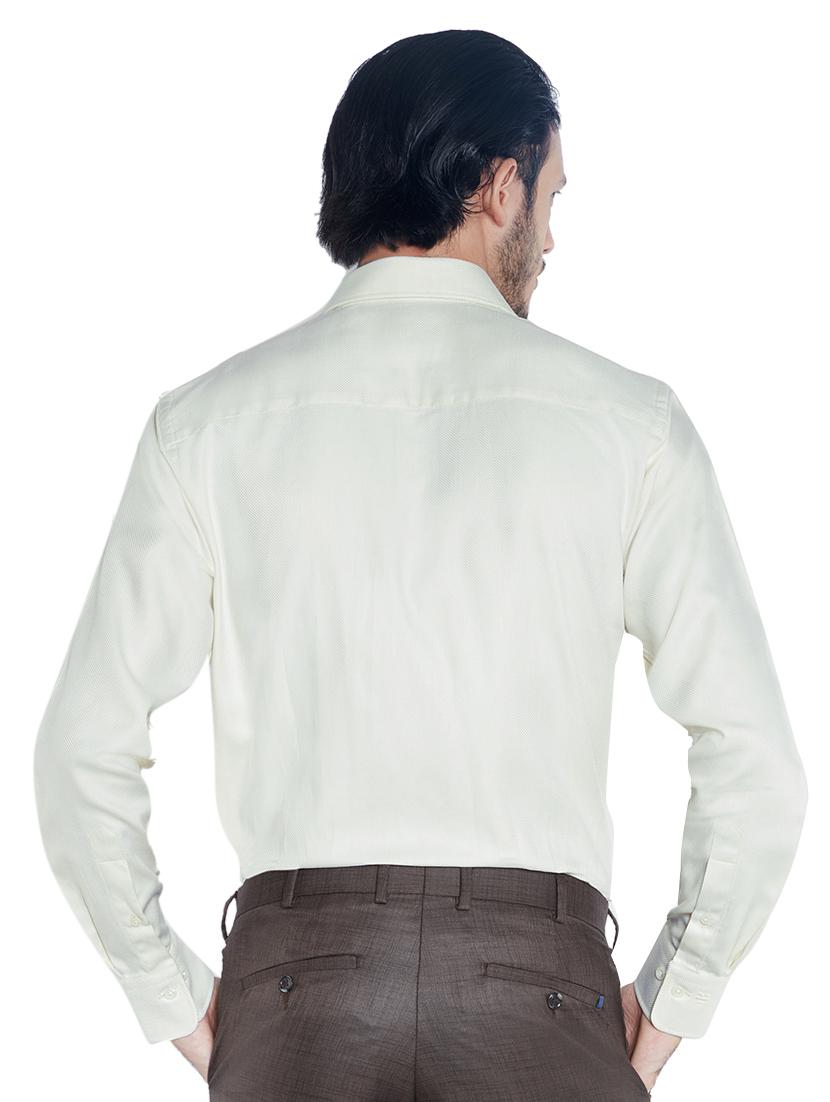 off white solid formal shirt - 17696852 - Standard Image - 2