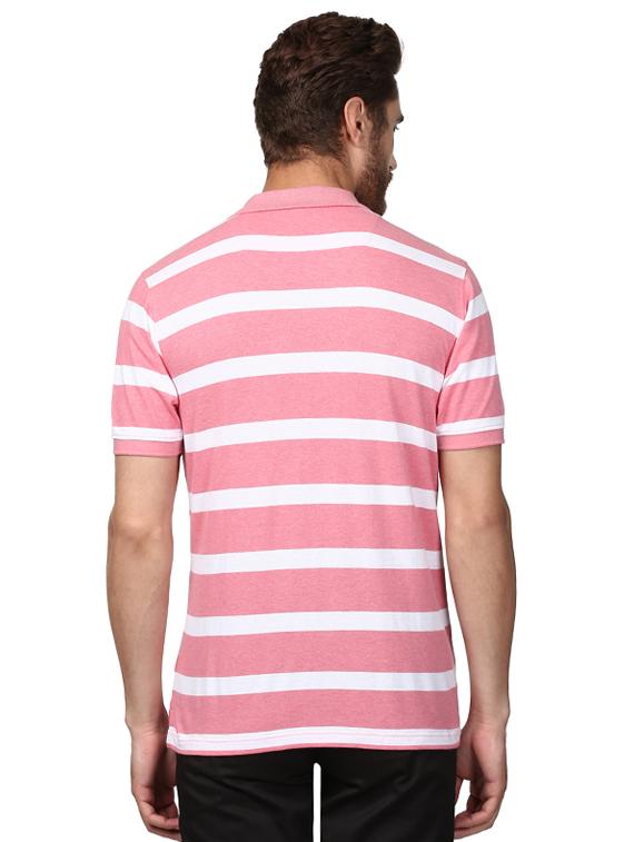 pink striped polo t-shirt - 17697585 - Standard Image - 2