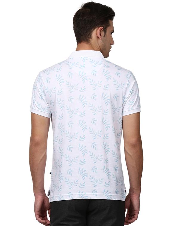 white printed polo t-shirt - 17697725 - Standard Image - 2