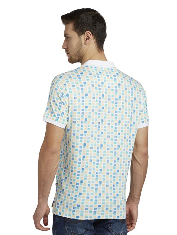 white printed polo t-shirt - 17697728 - Standard Image - 2