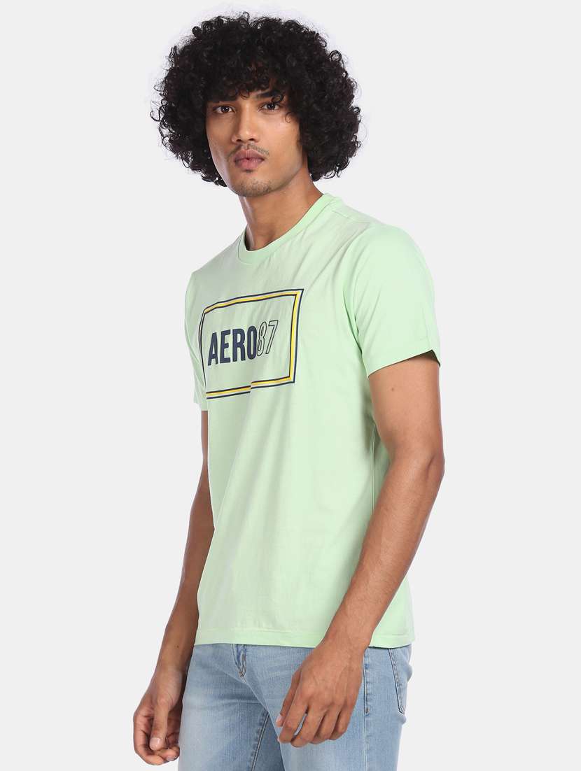 green printed t-shirt