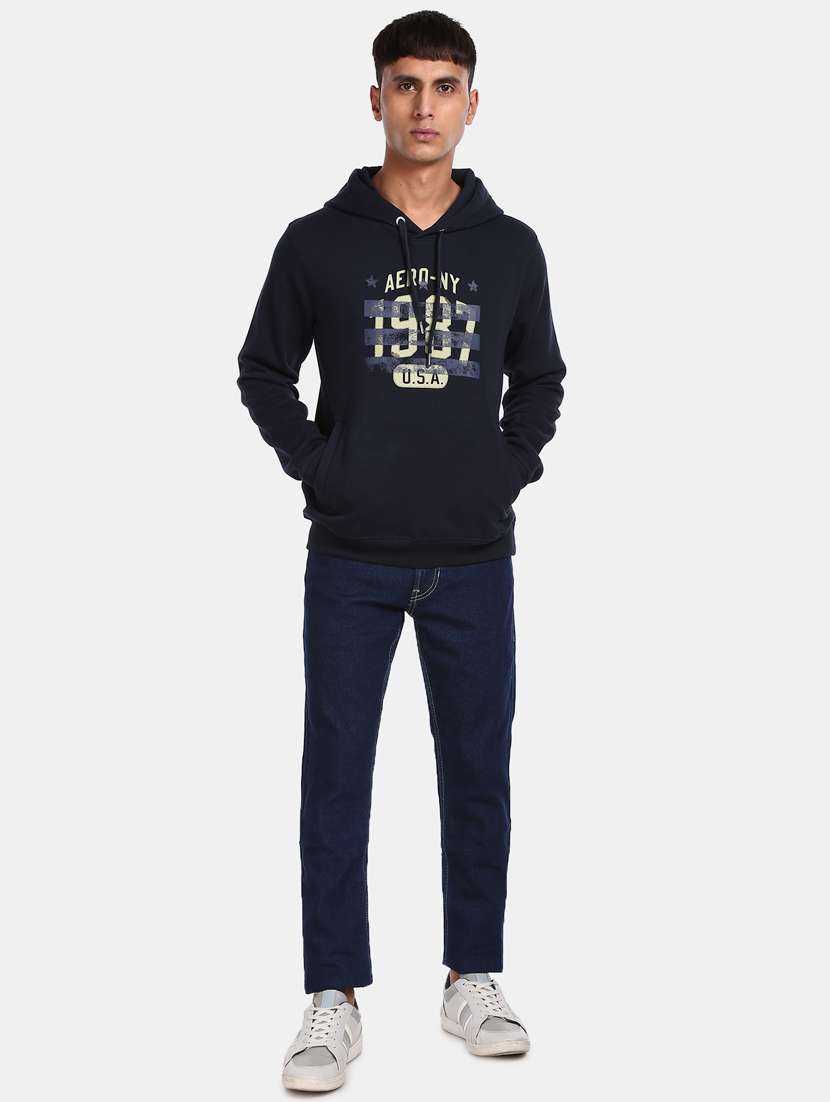 navy blue printed sweatshirt - 17708901 -  Standard Image - 2