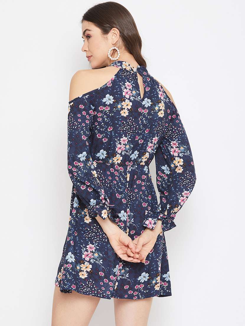 halter neck floral a-line dress - 17709284 -  Standard Image - 2