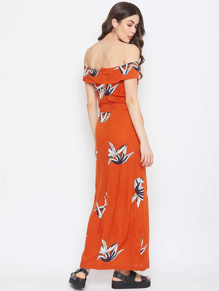 off shoulder solid maxi dress  - 17709293 -  Standard Image - 2