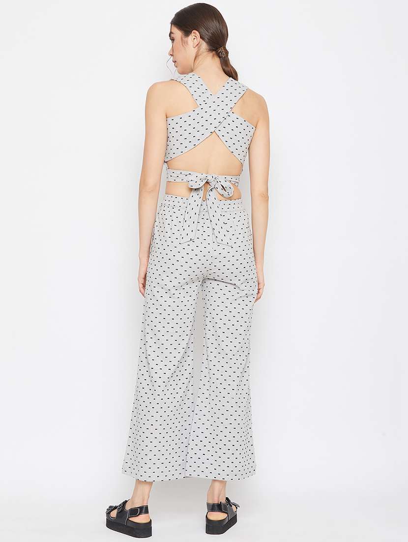 tie back crop top with trouser set  - 17709309 -  Standard Image - 2