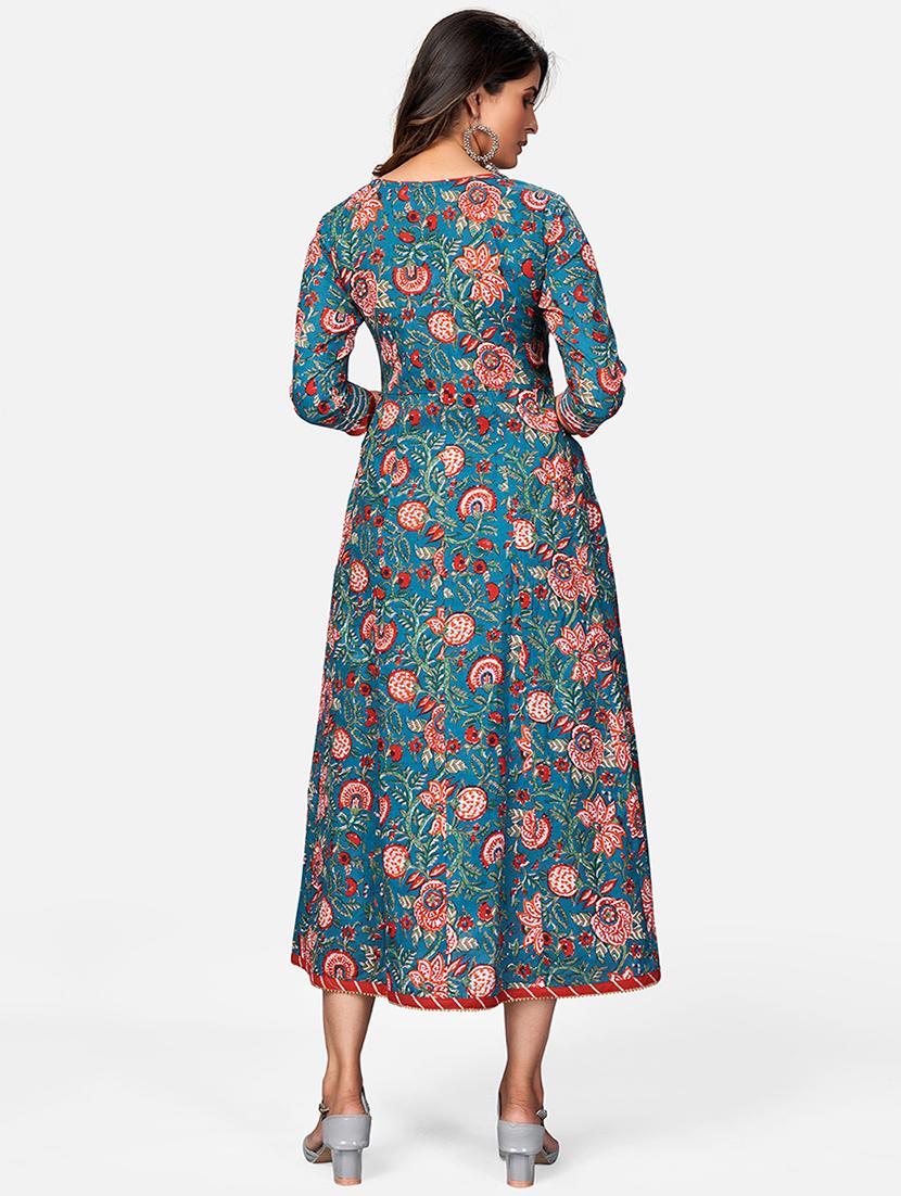 kalamkari anarkali ethnic dress - 17709329 - Standard Image - 2