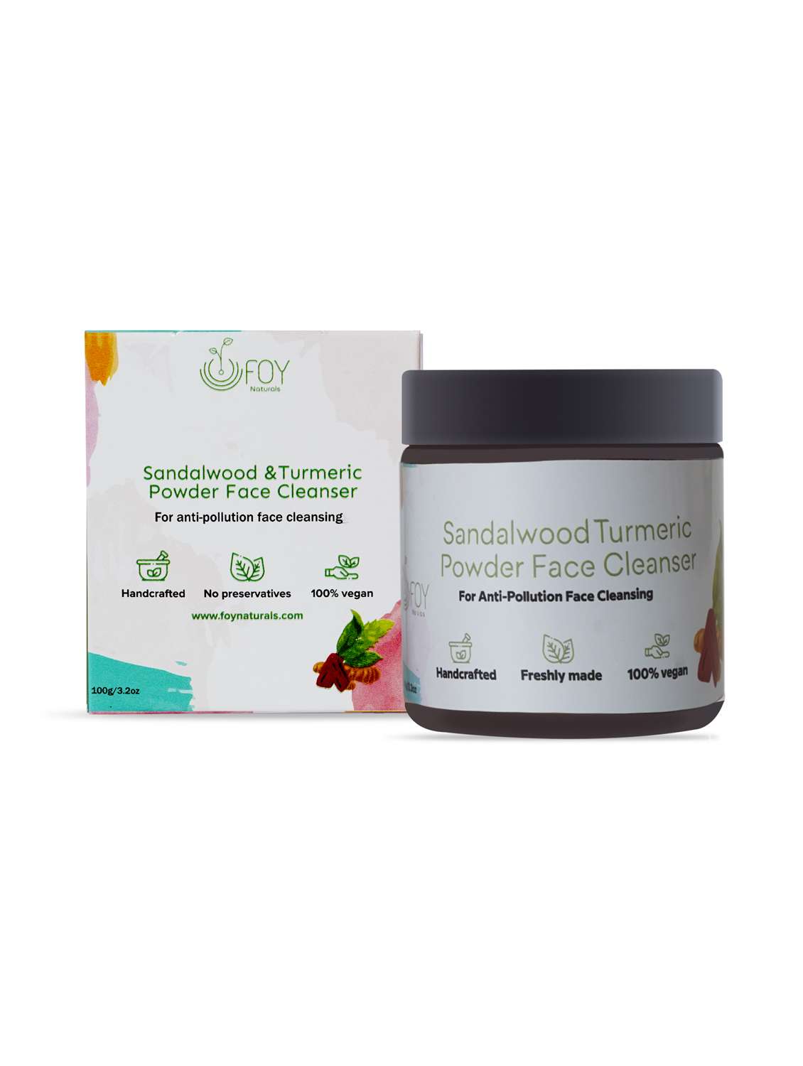 sandalwood & turmeric powder face cleanser