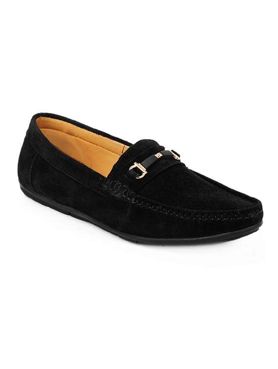 black slip on  loafer