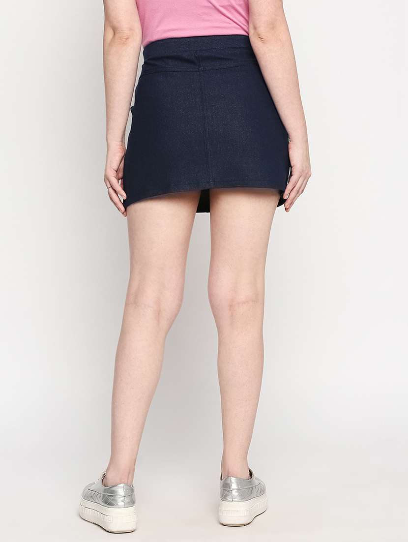high rise denim skirt - 17709552 - Standard Image - 2