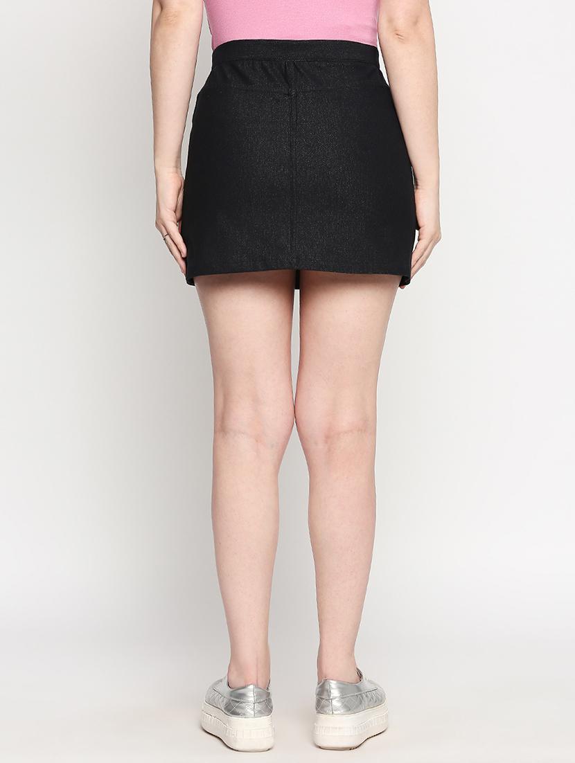 high rise denim skirt - 17709553 - Standard Image - 2