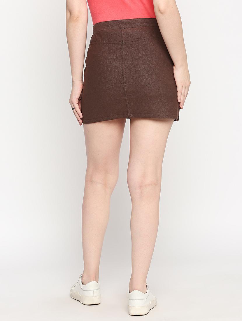 high rise denim skirt - 17709554 - Standard Image - 2