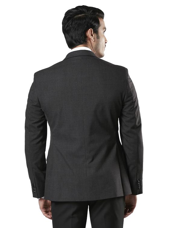 black self design single breasted formal blazer - 17709665 - Standard Image - 2