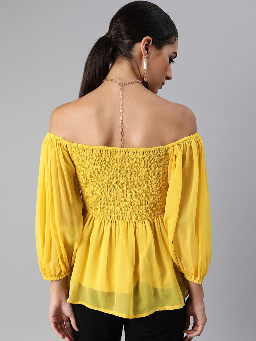 women's peplum off shoulder top - 17710082 - Standard Image - 2
