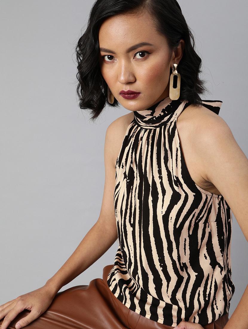 halter neck animal top - 17710090 - Standard Image - 2