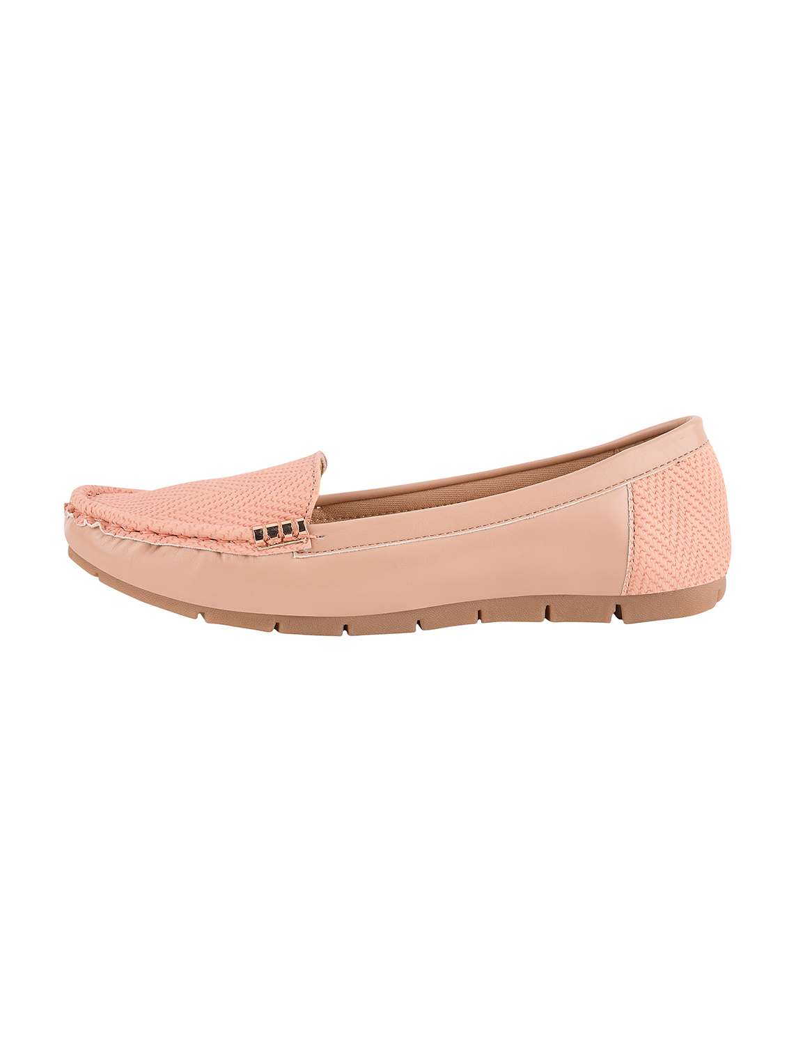 pink synthetic slip on loafers - 17710126 -  Standard Image - 2