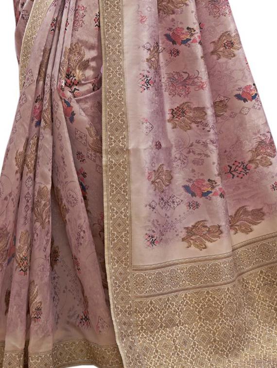 floral printed saree with blouse - 17714778 - Standard Image - 2