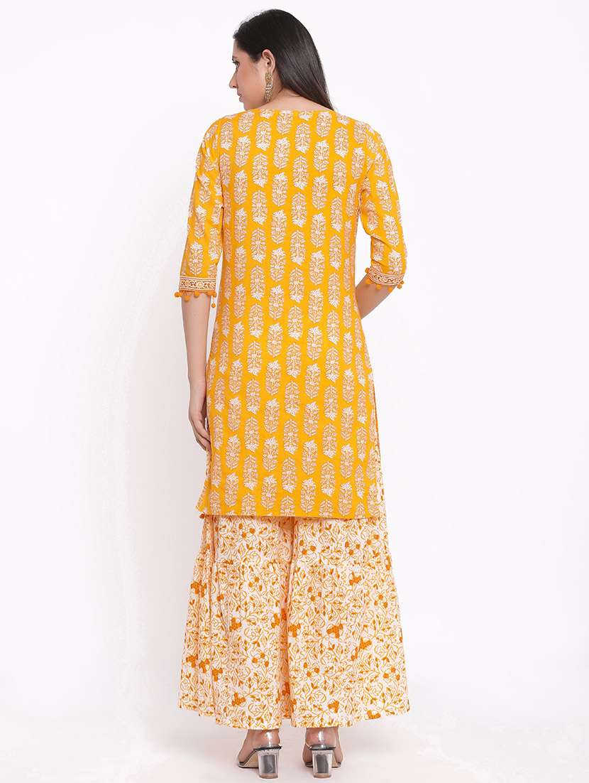 Women Floral Printed Kurta Sharara Set