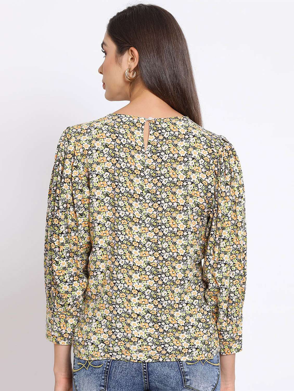 women's straight round neck top - 17715047 - Standard Image - 2