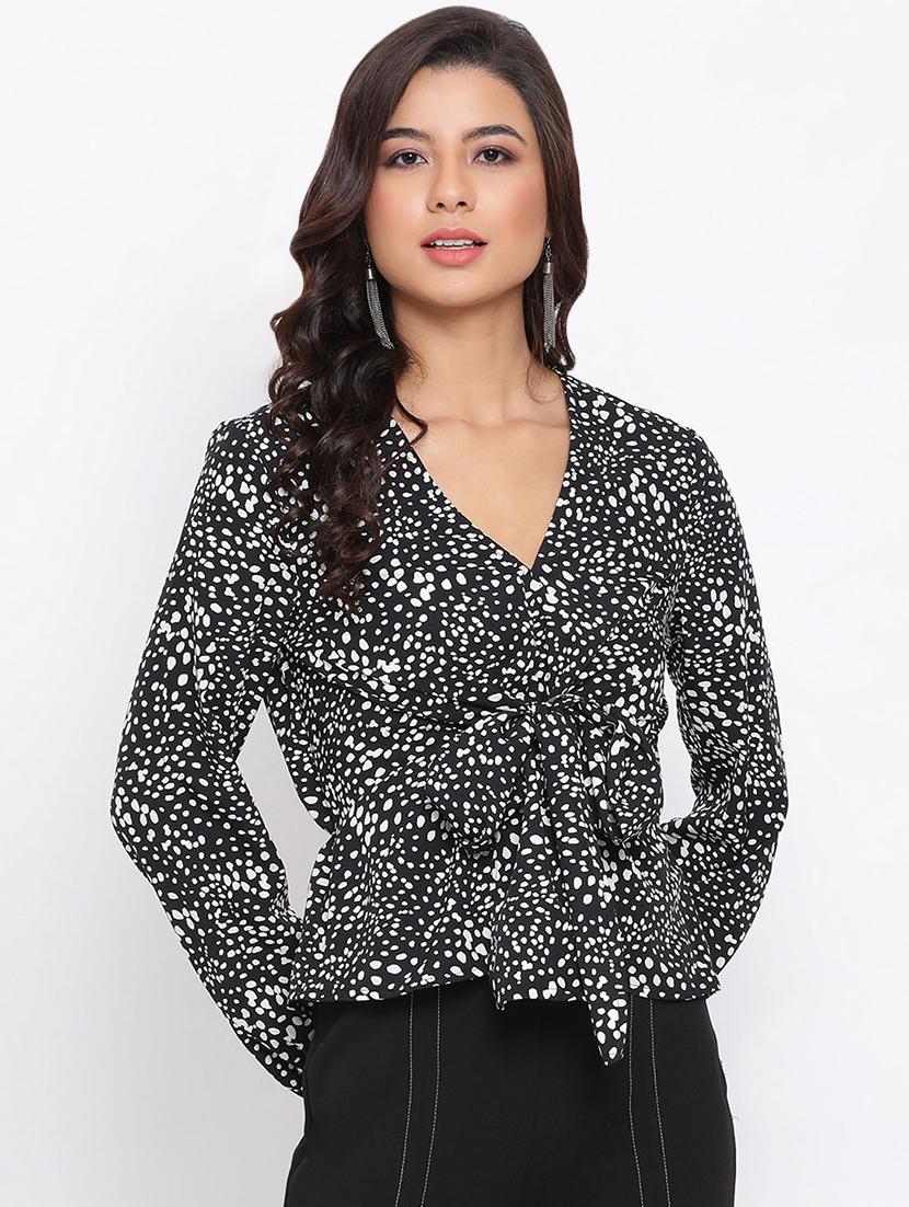 women's peplum v neck top