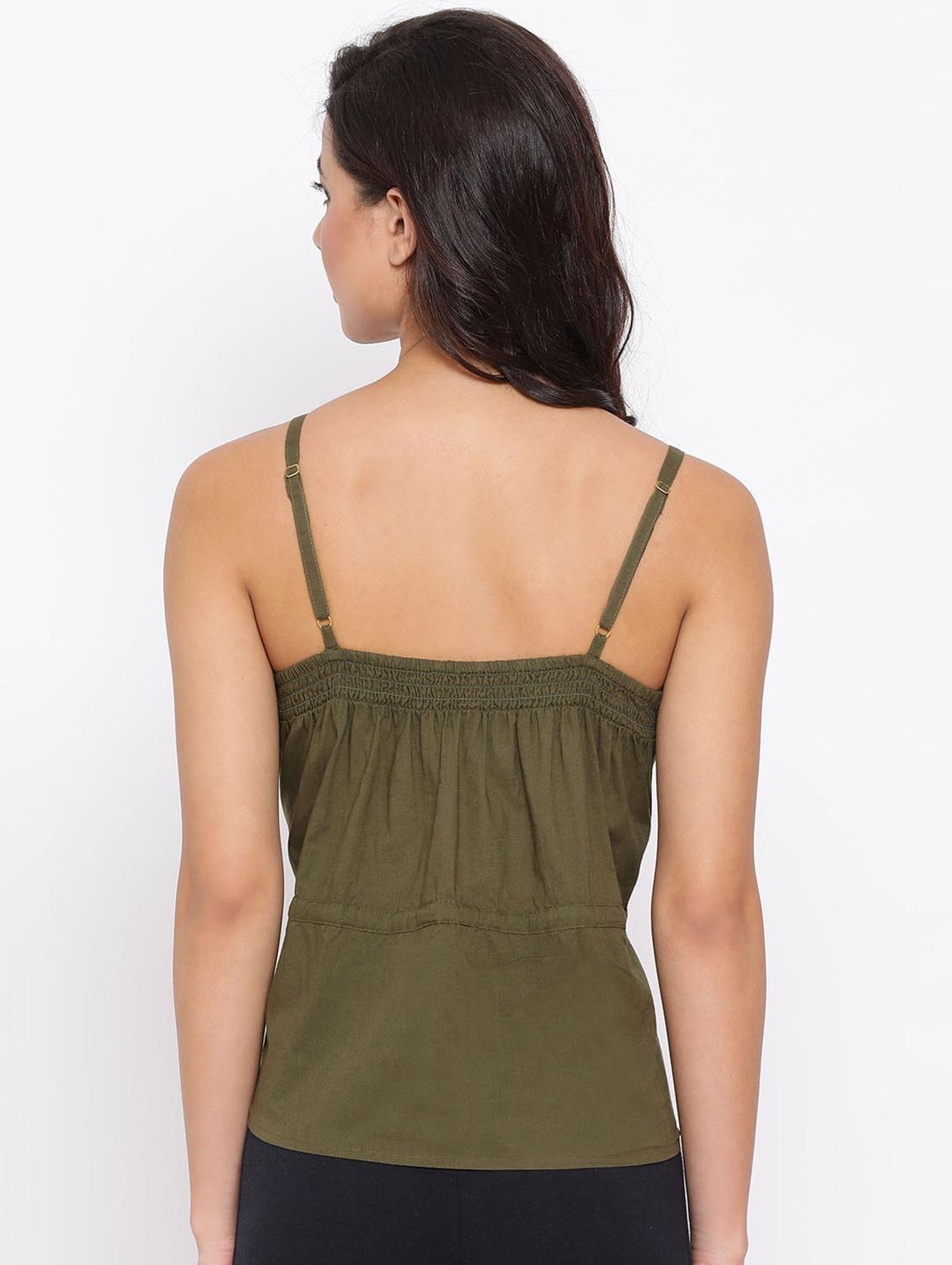women's a line v neck top - 17715211 - Standard Image - 2