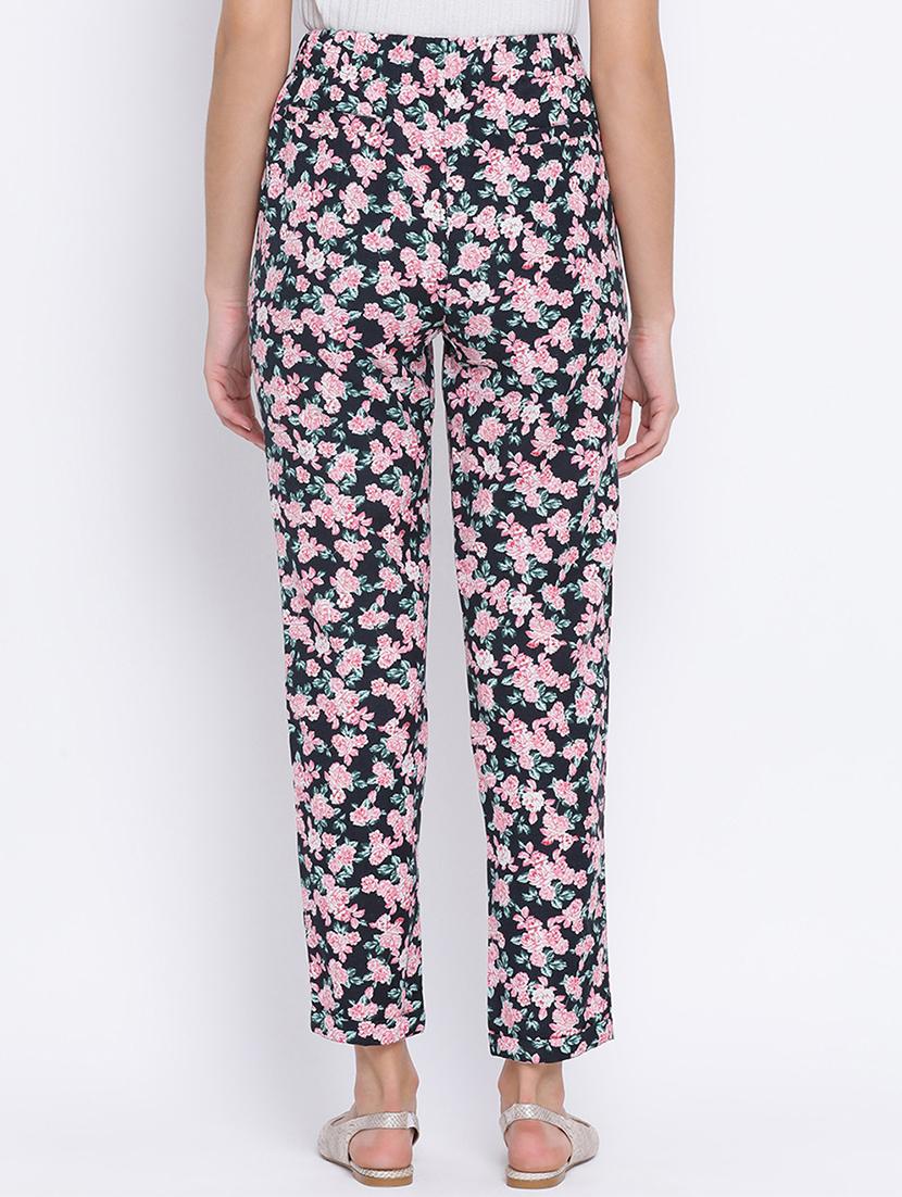 drawstring waist floral trouser - 17715225 - Standard Image - 2