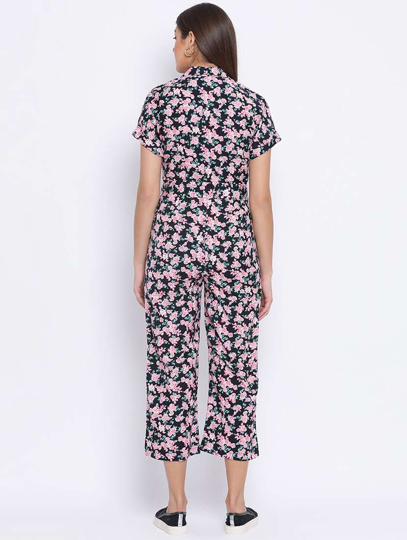 tie front floral jumpsuit  - 17715264 -  Standard Image - 2