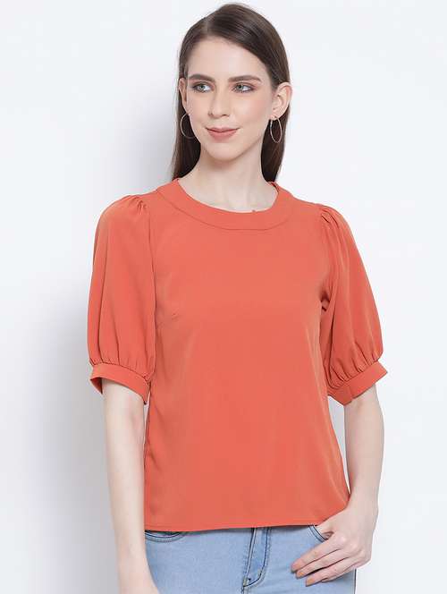 women's straight round neck top - 17715285 -  Standard Image - 0