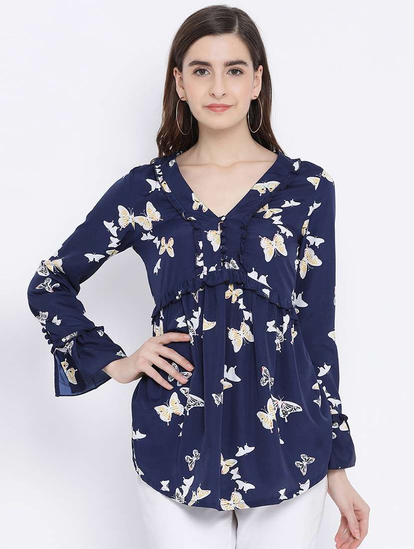 women's peplum v neck top