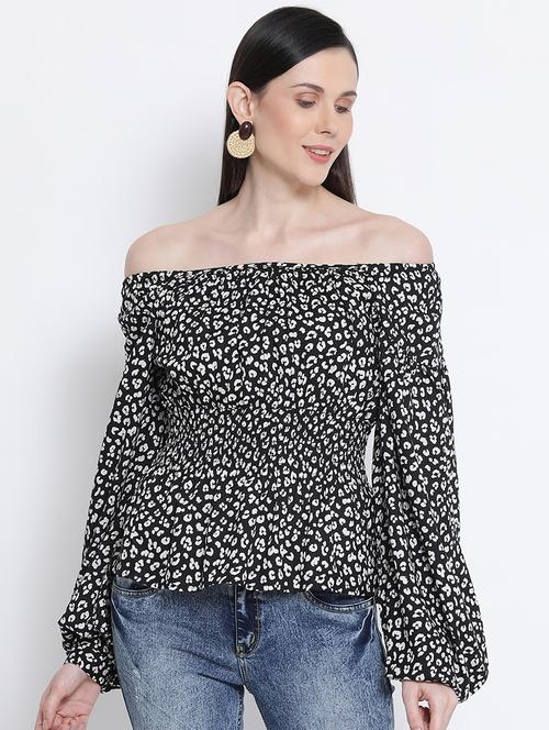 women's blouson off shoulder top - 17715294 -  Standard Image - 0
