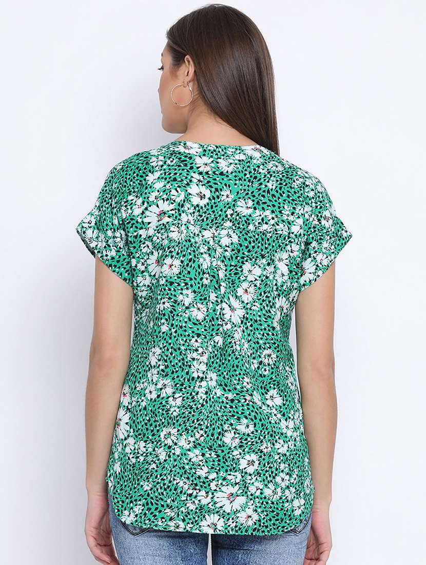 women's a line mandarin neck top - 17715318 -  Standard Image - 2