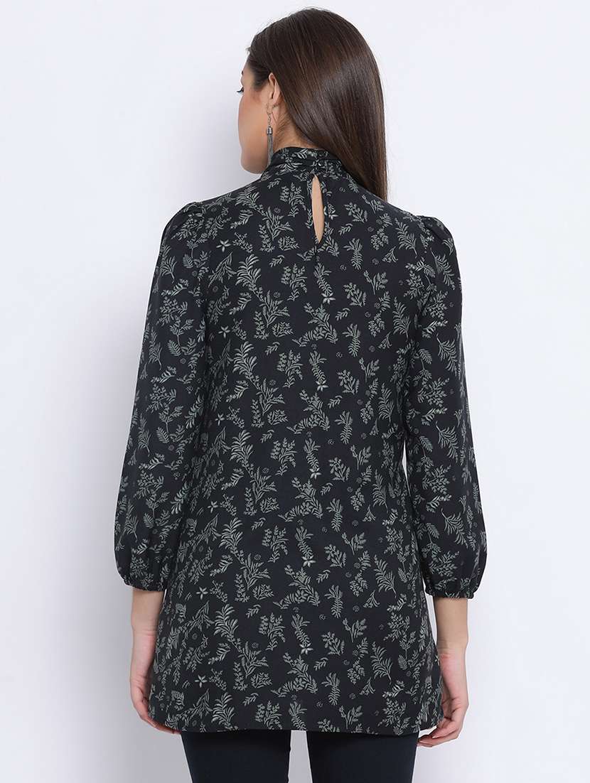 mock neck printed tunic - 17715330 -  Standard Image - 2