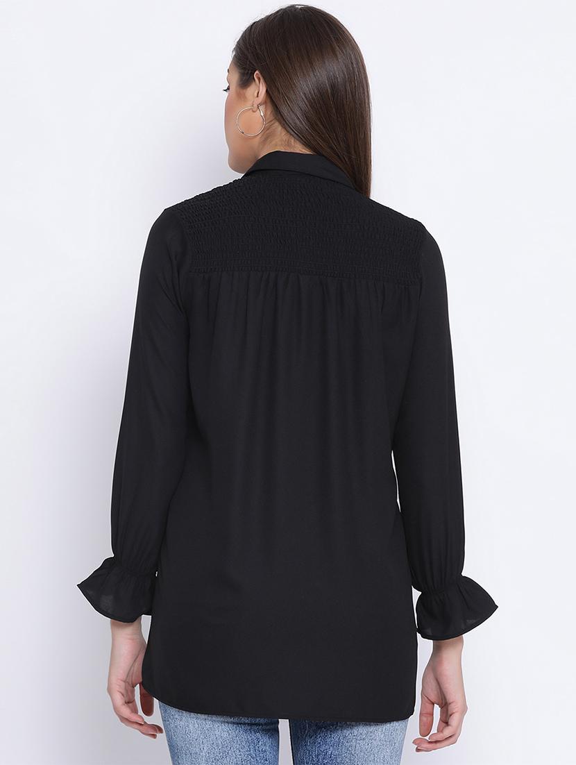 lace detail shirt tunic - 17715333 - Standard Image - 2