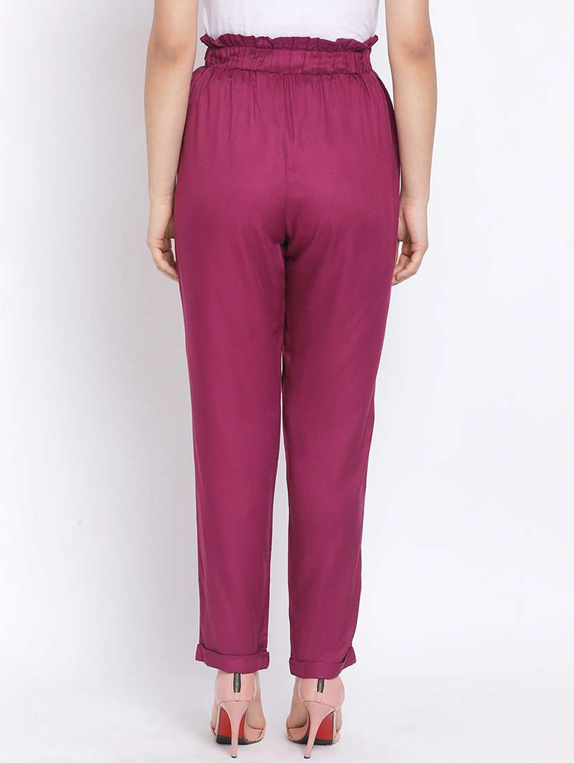 tie front solid pleated trouser  - 17715427 -  Standard Image - 2