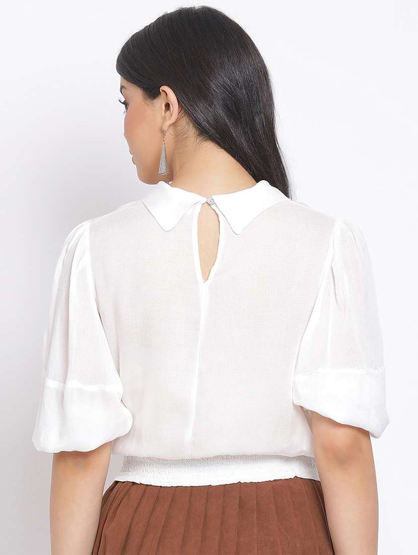 women's blouson crew neck top - 17715481 -  Standard Image - 2