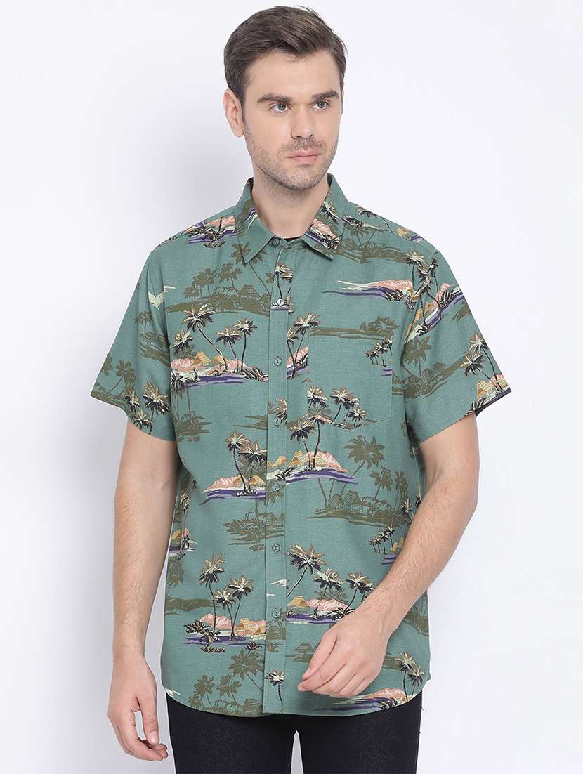 mens tropical casual shirt