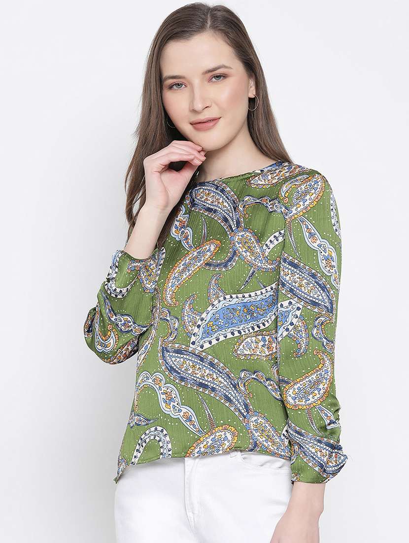 women's straight round neck top