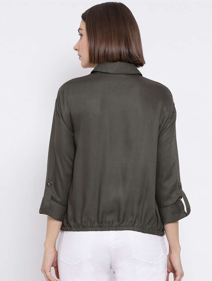 drawstring waist blouson shirt  - 17715606 -  Standard Image - 2