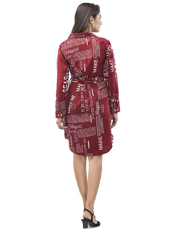typographic high low dress - 17715612 - Standard Image - 2
