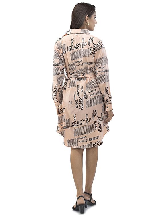 typographic high low dress - 17715613 - Standard Image - 2